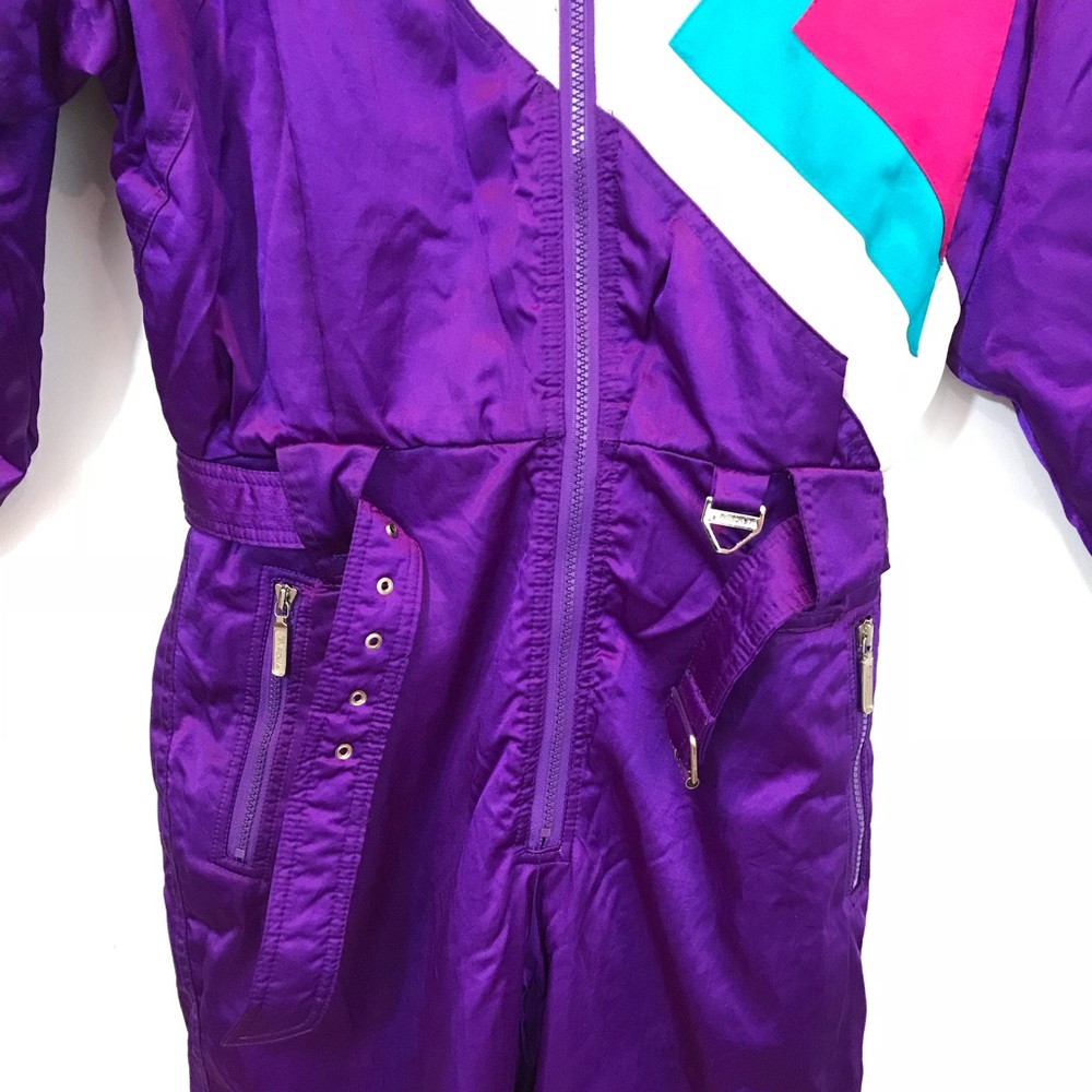 Vtg 80s 90 Women TYROLIA One Piece SKI SUIT Snow 8 - Picture 3 of 8